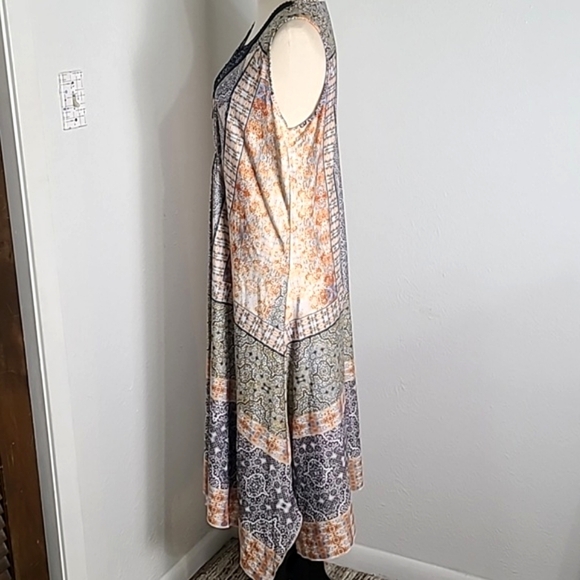 One World Bohemian Sleeveless Handkerchief Dress Multicolor, Size Medium - Picture 5 of 8